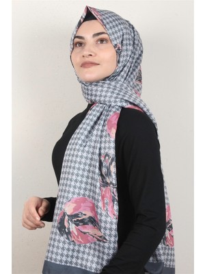 Eşarppark Gloria Soft Şal 2736-3 Kaz Ayağı Füme