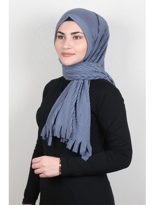 Eşarppark Pamuklu Hazır Şal 1589-45 Indigo