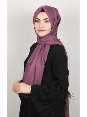 Eşarppark Pamuklu Düz Şal 2803-15 Açık Mor