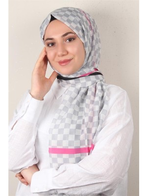 Eşarppark Cotton & Silk Şal 3641-8 Gri