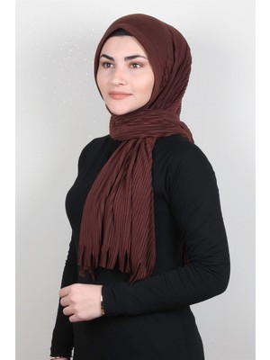 Eşarppark Pamuklu Hazır Şal 1589-43 Kahverengi