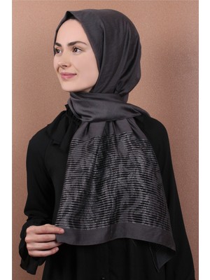 Eşarppark Liza Simli Şal 2629-12 Füme