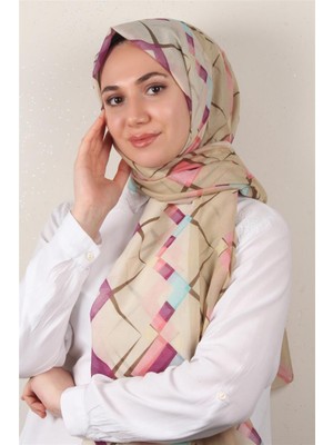 Eşarppark Cotton & Silk Şal 3640-11 Pembe-Mor