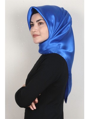 Armine Düz Ipek Eşarp 7440-16 Saks Mavisi