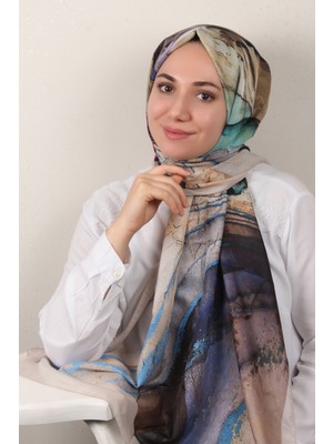 Eşarppark Soft Touch Şal 2775-4 Mavi