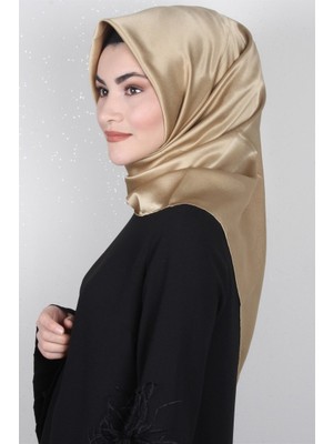 Aker Düz Ipek Eşarp 7747758-364 Açık Gold