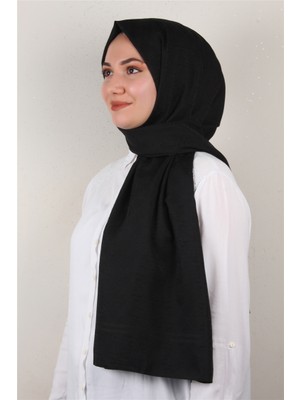 Eşarppark Jakarlı Ipeksi Şal 8084-9 Siyah