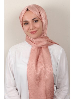 Eşarppark Armine Jakar Ipeksi Şal 3107-2 Pastel Pembe