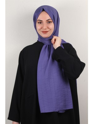 Eşarppark Ince Kareli Şal 2580-48 Mor