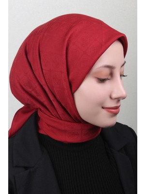 Pierre Cardin Pamuklu Eşarp 4105-8 Bordo