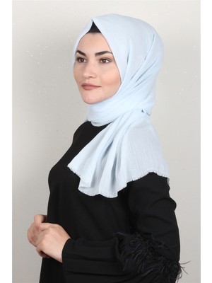 Eşarppark Royal Bürümcük Şal 1453-25 Bebe Mavisi