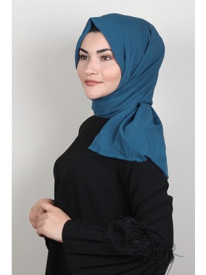 Eşarppark Royal Bürümcük Şal 1453-23 Petrol Yeşili