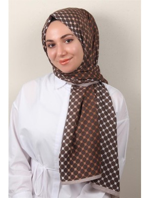 Eşarppark Medine Desenli Şal 2422-12 Kahverengi