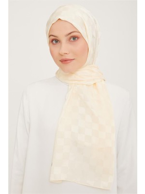 Eşarppark Armine Diamond Şal Dama 3096-13 Ekru
