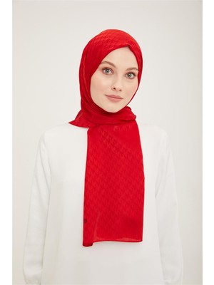 Eşarppark Armine Jakar Ipeksi Şal Kaz Ayağı 3100-8 Bordo