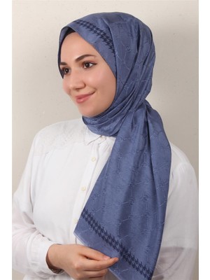 Eşarppark Fashion Ipeksi Şal 2882-18 Indigo