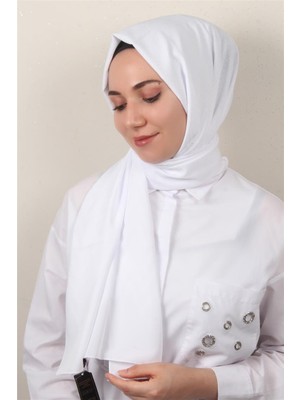 Jakarlı Icon Şal 3101-13 Beyaz