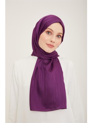 Eşarppark Armine Jakar Ipeksi Şal Kırçıl 3098-11 Mor