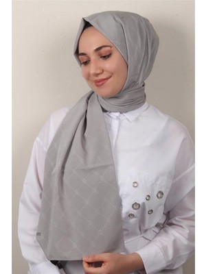 Eşarppark Jakarlı Icon Şal 3103-5 Gri