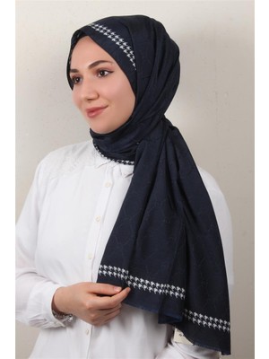Eşarppark Fashion Ipeksi Şal 2882-11 Lacivert