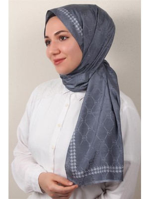Eşarppark Fashion Ipeksi Şal 2882-5 Koyu Buz Mavisi