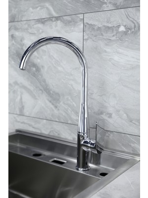 Creavit FY8500 Faye Lüx Mutfak Evye Bataryası Krom 10 Yıl Garantili