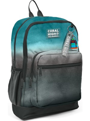 Coral High Kids Turkuaz Gri Batik Okul Sırt Çantası 23768