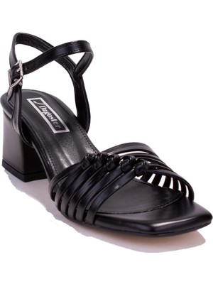 Dagoster DZA07-928055 Siyah Klasik Topuklu Kadın Ayakkabı