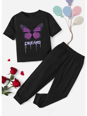 Only Trendwear Çocuk Dream Butterfly Alt - Üst Eşofman Takımı