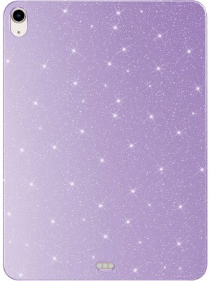HTstore iPad Uyumlu Air 10.9 2020 (4 Generation) Zore Tablet Koton Case With Glittering Glossy Appearance-Lila