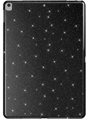 HTstore iPad Uyumlu Pro 10.5 (7 Generation) Glittered Glossy Look Zore Tablet Koton Case-Siyah