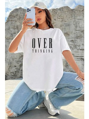 Only Trendwear Unisex Over Thinking Tasarım Tshirt