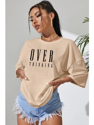 Only Trendwear Unisex Over Thinking Tasarım Tshirt