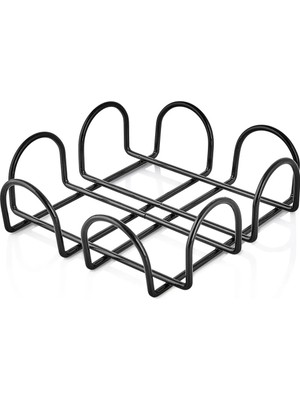 Biodata Paslanmaz Metal Kare Siyah Peçetelik Siyah Renkli , Metal Masa Üstü Peçete Tutucu