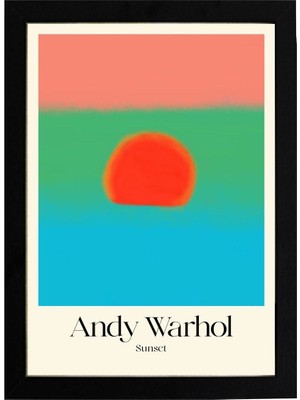 Kaynock Andy Warhol Sunset 5 21 x 30CM - Siyah Çerçeveli