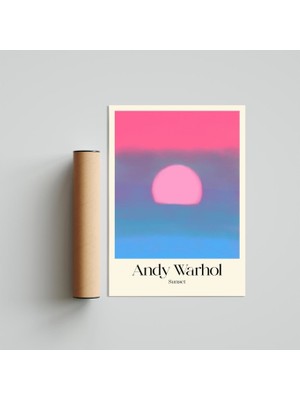 Kaynock Andy Warhol Sunset 2 21 x 30CM - Siyah Çerçeveli