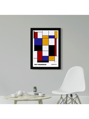 Kaynock Piet Mondrian Composition A 21 x 30CM - Siyah Çerçeveli