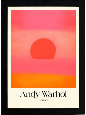 Kaynock Andy Warhol Sunset 1 21 x 30CM - Siyah Çerçeveli