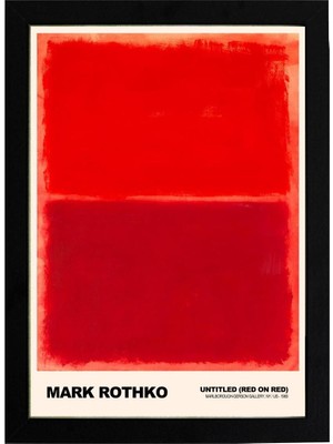 Kaynock Mark Rothko Red On Red 21 x 30CM - Siyah Çerçeveli