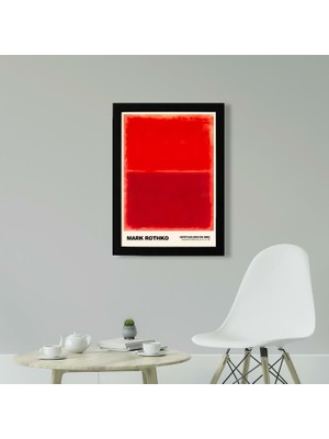 Kaynock Mark Rothko Red On Red 21 x 30CM - Siyah Çerçeveli