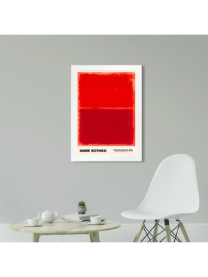 Kaynock Mark Rothko Red On Red 21 x 30CM - Siyah Çerçeveli