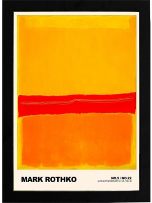 Kaynock Mark Rothko No.5/no.22 21 x 30CM - Siyah Çerçeveli