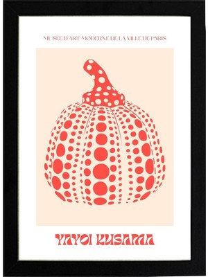 Kaynock Yayoi Kusama 5 21 x 30CM - Siyah Çerçeveli