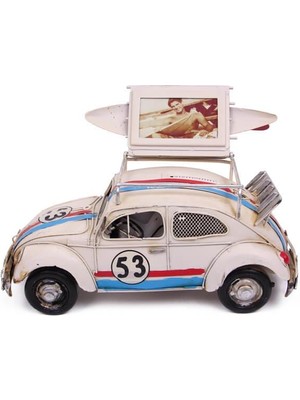 Turtcest Dekoratif Metal Araba Çerçeveli ve Kumbaralı Hediyelik