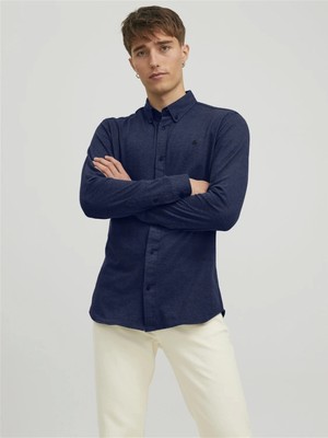 Jack & Jones 12212345 Erkek Gomlek - Lacivert