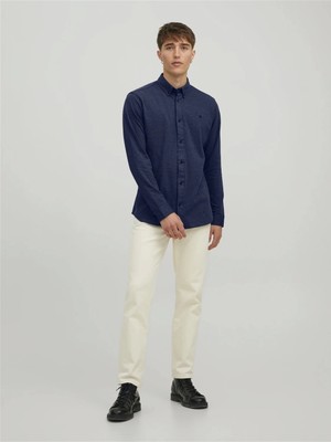 Jack & Jones 12212345 Erkek Gomlek - Lacivert