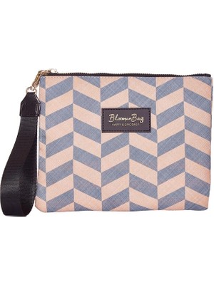 BloominBag Smokey Chevron Clutch Çanta