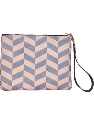 BloominBag Smokey Chevron Clutch Çanta