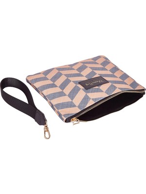 BloominBag Smokey Chevron Clutch Çanta