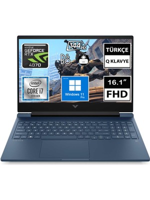 Hp Victus 16-R0009NT 7P6K6EA11 I7-13700H 32GB 1tbssd RTX4070 16.1" Fullhd W11P Taşınabilir Bilgisayar